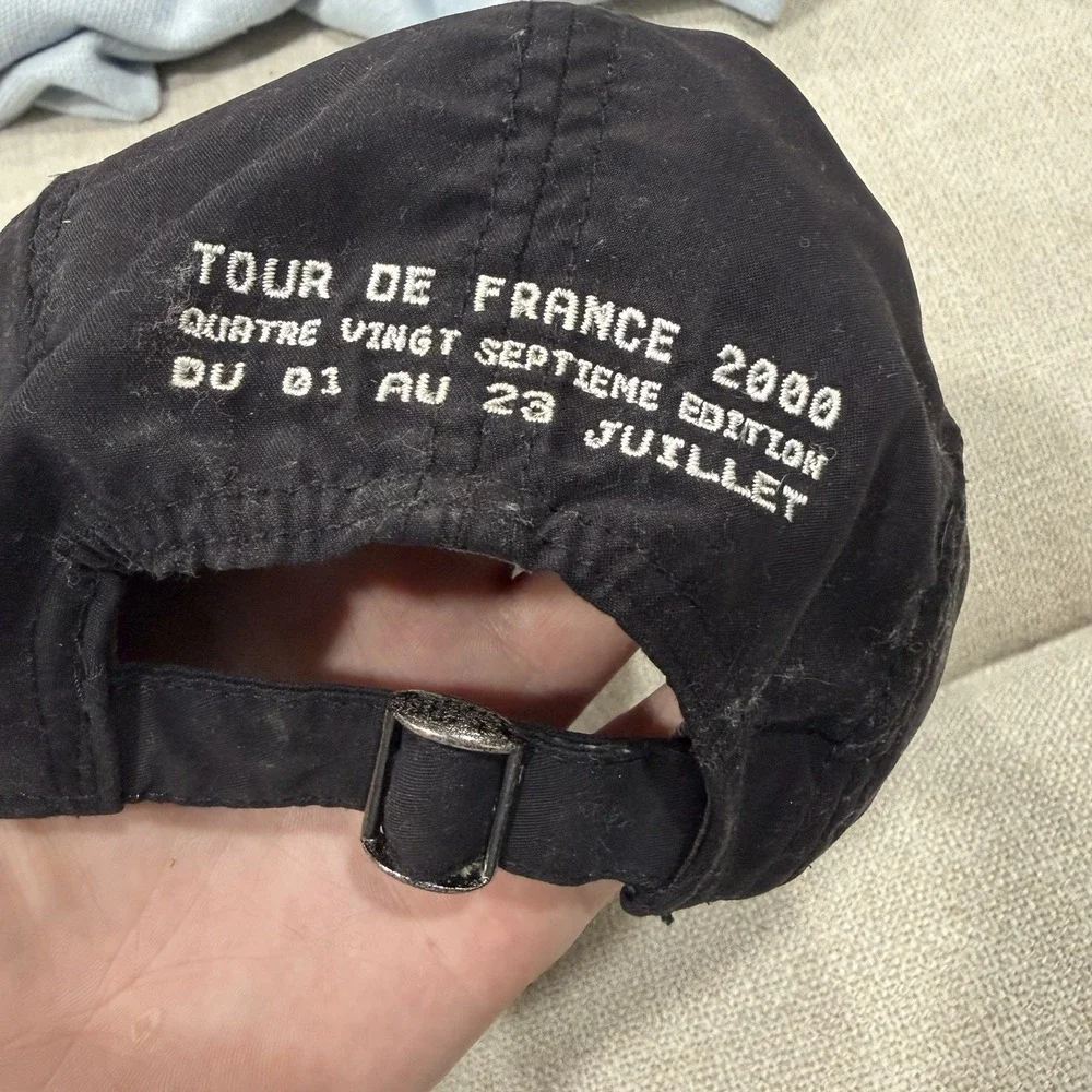 VTG Nike 5 Panel Black Le Tour De France Cycling Tailwind 2000 Adjustable Hat